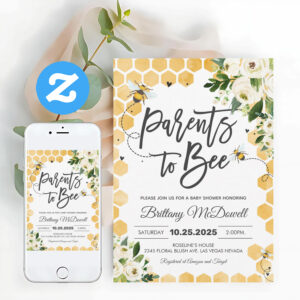 Parents To Bee Baby Shower Invitation