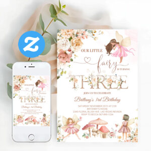 Fairy Floral Butterfly Magical Birthday Invitation