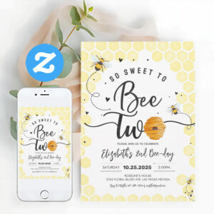 So Sweet To Bee Two Party Bee Day 2nd Birthday Invitation