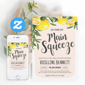 She Found Her Main Squeeze Lemon Bridal Shower Inv Invitation