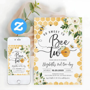 So Sweet To Bee Two Party Bee Day 2nd Birthday Invitation