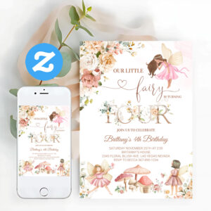 Fairy Floral Butterfly Magical Birthday Invitation