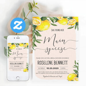 She Found Her Main Squeeze Bridal Shower Invitation