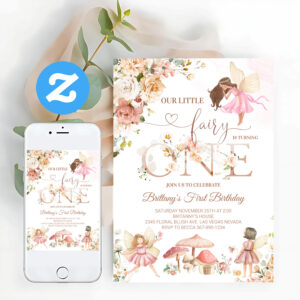 Fairy Floral Wildflower Garden Birthday Invitation