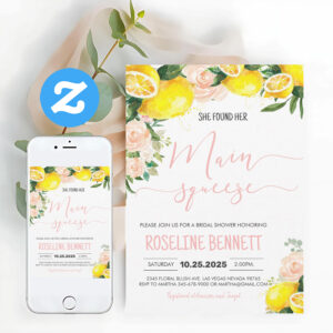 She Found Her Main Squeeze Bridal Shower Invitation