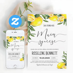 She Found Her Main Squeeze Bridal Shower Invitation