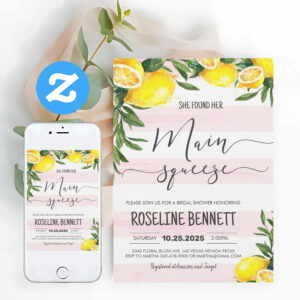 She Found Her Main Squeeze Bridal Shower Invitation