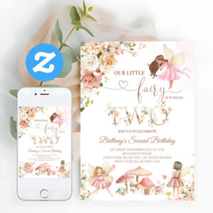 Fairy Floral Butterfly Magical Birthday Invitation