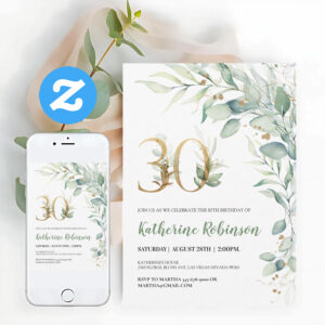 30th Birthday Invite For Her Adult Birthday