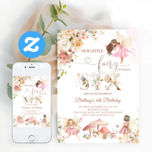 Fairy Floral Butterfly Magical Birthday Invitation